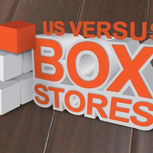 Us versus Box stores at Katy Carpets in Katy, TX